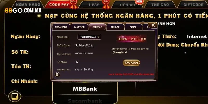 Nạp Tiền 88Go – Lựa Chọn Đa Dạng, Dễ Dàng Cho Hội Viên Những lưu ý cực kì cần thiết khi nạp tiền